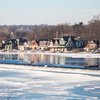 Carroll - Frozen Schuylkill River and Boathouse Row