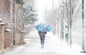 Walking in snow