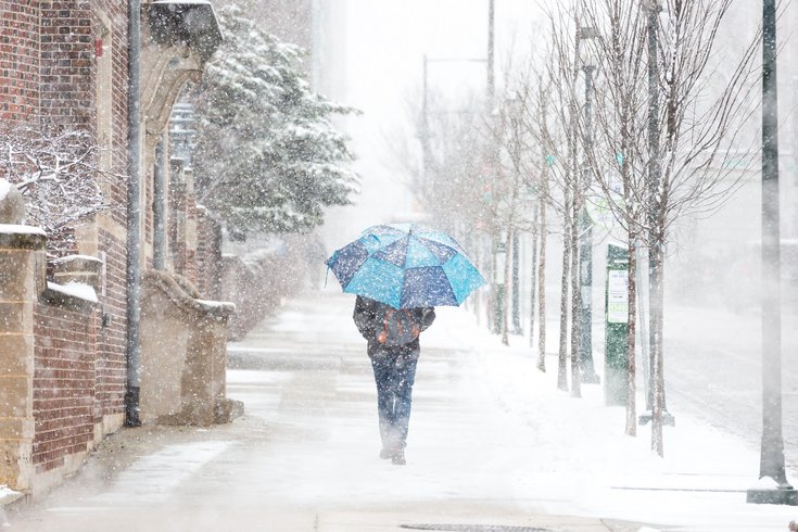 Walking in snow