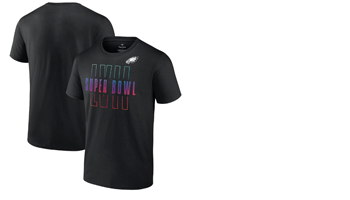 Limited: Philadelphia Eagles Fanatics Branded Super Bowl LVII Open Sky T-Shirt