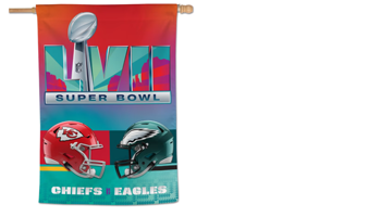 Limited: Kansas City Chiefs vs. Philadelphia Eagles WinCraft Super Bowl LVII Matchup One-Sided Vertical Banner