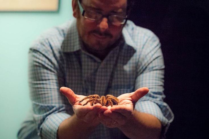 Carroll - Brian Hickey Holds a Tarantula