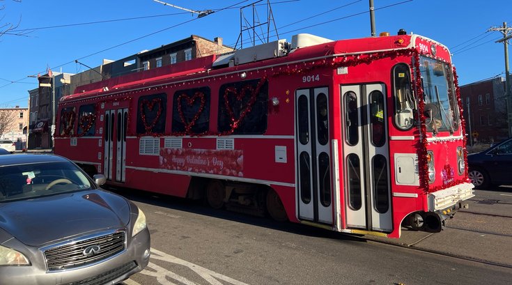 Valentine's Day trolley SEPTA