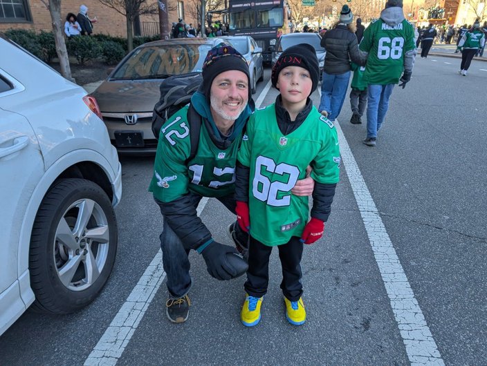 Eagles Parade 2025 Father Son