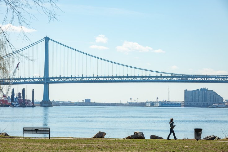 Carroll - Benjamin Franklin Bridge, Penn Treaty Park and the Delaware River