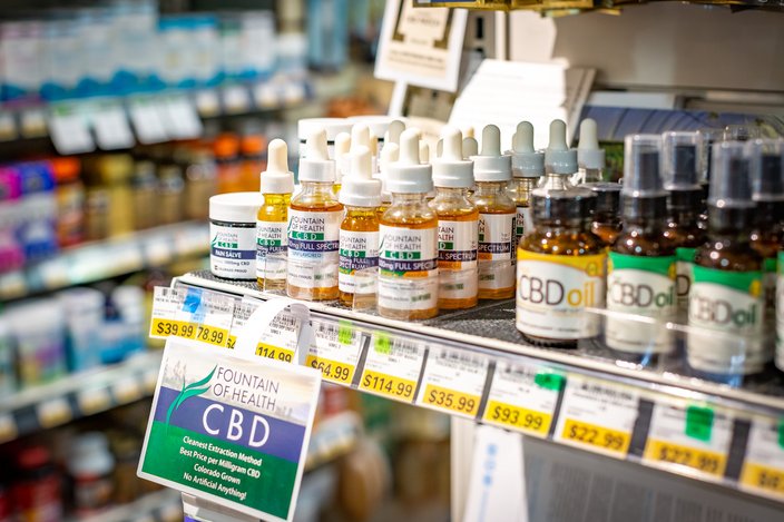 Carroll - CBD oil products at Weaver's Way co-op.