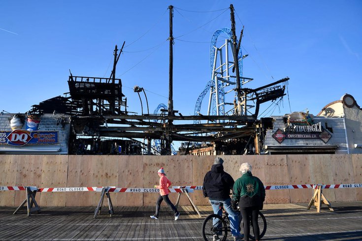 Playland's Castaway Cove on the Ocean City Boardwalk was damaged by a fire on Jan 30. It's operators say it will resume ope on March 27.它的经营者说，它将在3月27日恢复营业。(photo:PhillyVoice)
