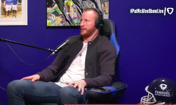 Pat McAfee podcast co-host reacts to first look of Carson Wentz in a Commanders  jersey