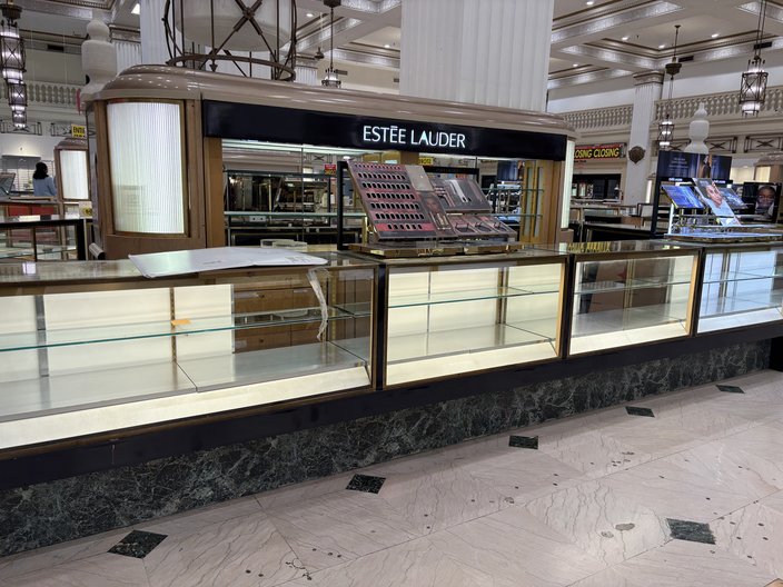 Empty Macy's counter