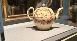 No Stamp Act teapot