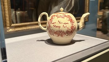 No Stamp Act teapot