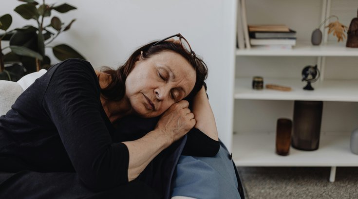 Older people napping