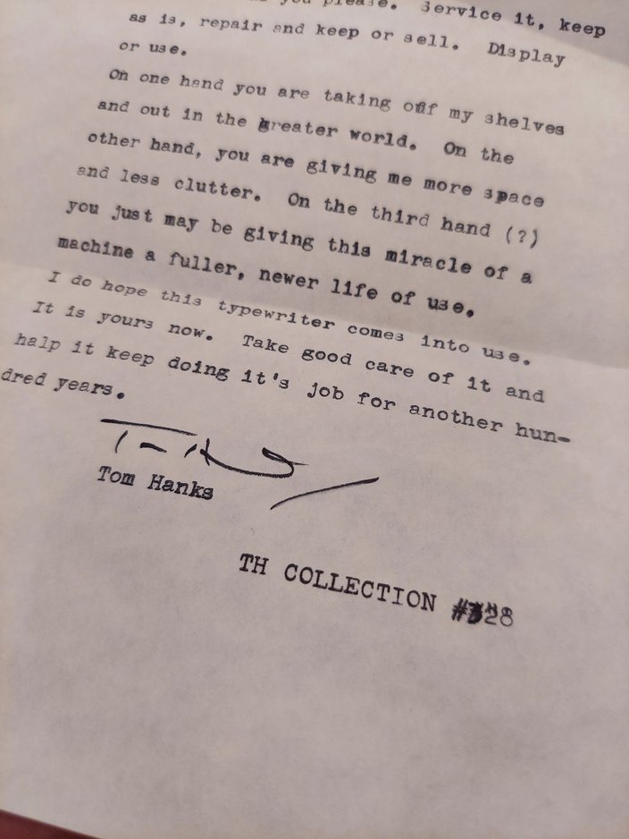Tom Hanks Letter