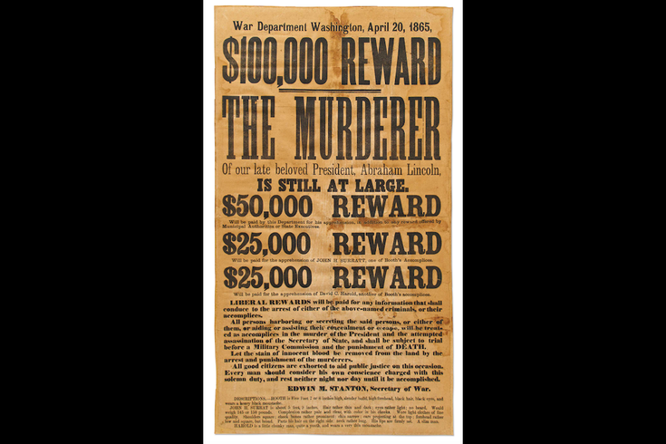 john wilkes booth wanted poster