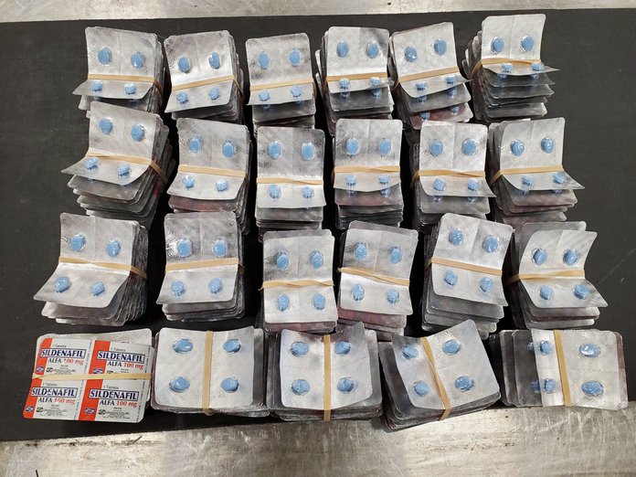 Man attempted to smuggle hundreds of generic Viagra pills seized