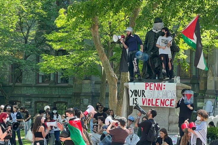 Penn Palestine encampment chant