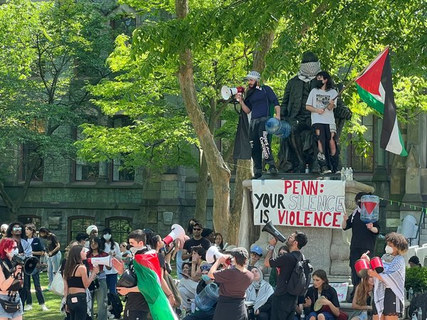 Penn Palestine encampment chant