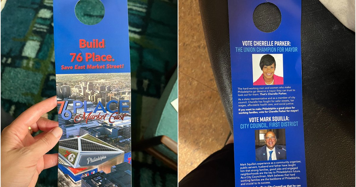 Election Day flyer links Cherelle Parker, the Democratic nominee for Philly mayor,IBEWE to 76ers arena - Vimarsana News