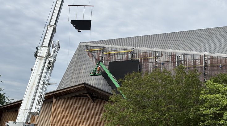 Mann Center crane