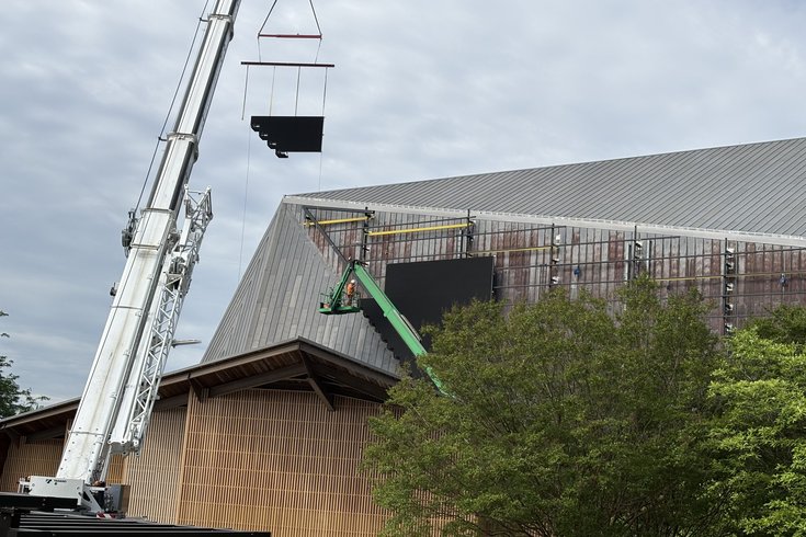Mann Center crane