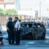 Police SUV Fire Philly