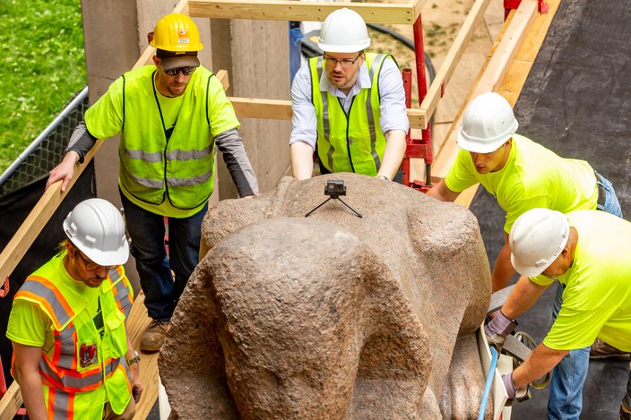 Carroll - Moving the Sphinx of the Pharaoh Ramses II at Penn Museum