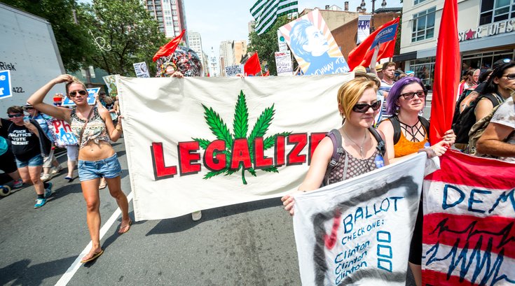 DNC marijuana demonstration broad street
