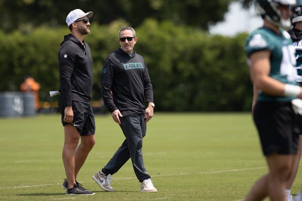 060325_Nick-Sirianni-Howie-Roseman-EaglesTrainingCamp_Claggett-3.JPG