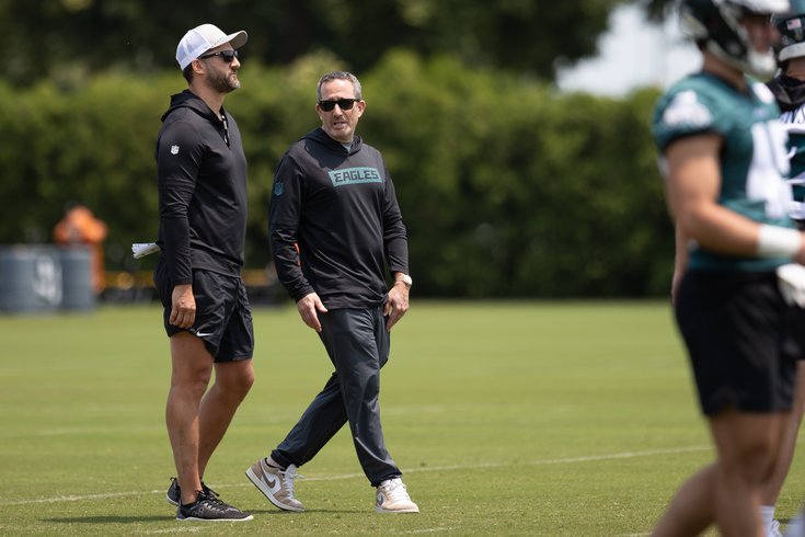 060325_Nick-Sirianni-Howie-Roseman-EaglesTrainingCamp_Claggett-3.JPG