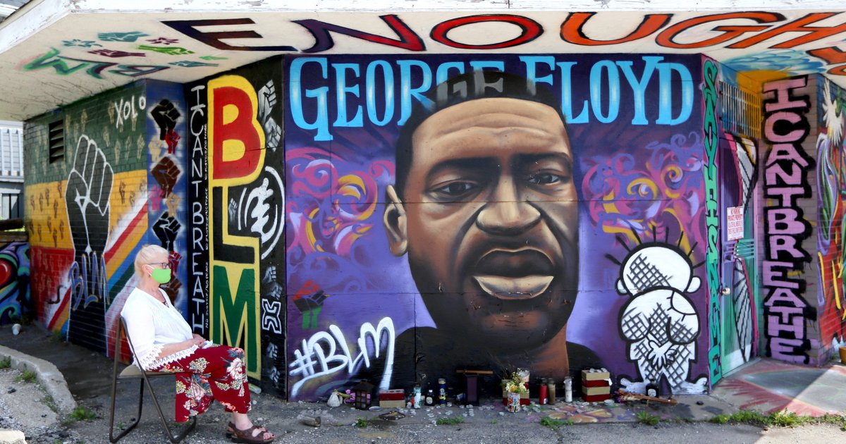 George Floyd Mural In North Philly Vandalized With White Nationalist 