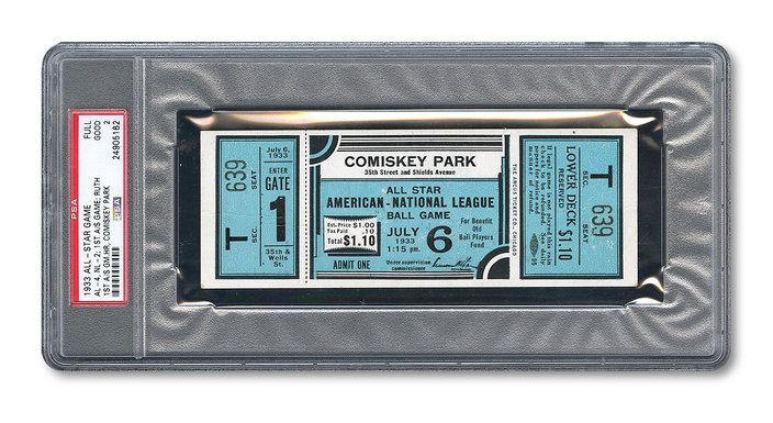 1933 All-Star Game Ticket