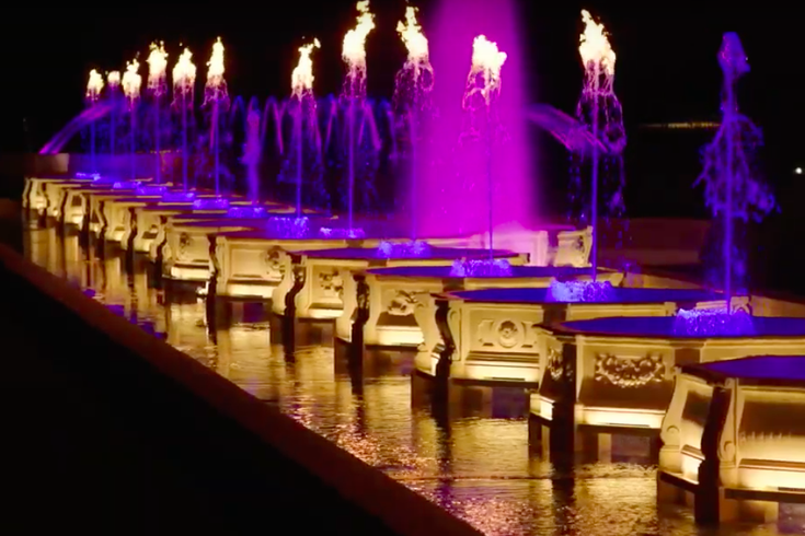 Illuminated Fountain Performance at Longwood Gardens