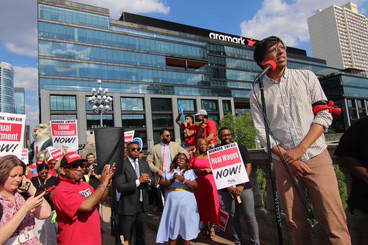 Aramark protest arrests