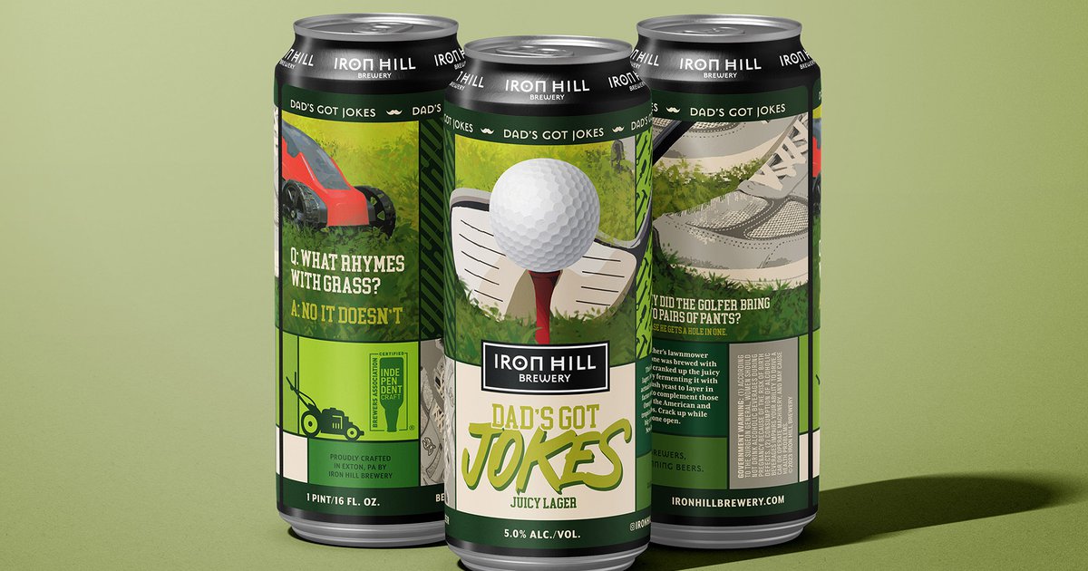 Iron Hill Brewery releases limited-edition Dad's Got Jokes Juicy Lager ...