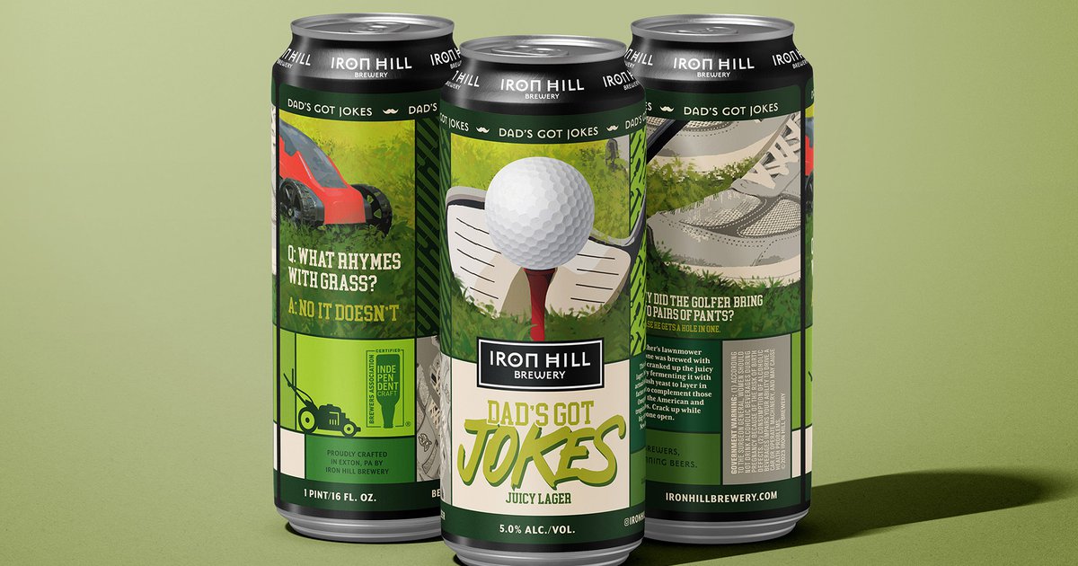 Iron Hill Brewery releases limitededition Dad's Got Jokes Juicy Lager for Father's Day