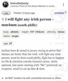 Italian Irish fight