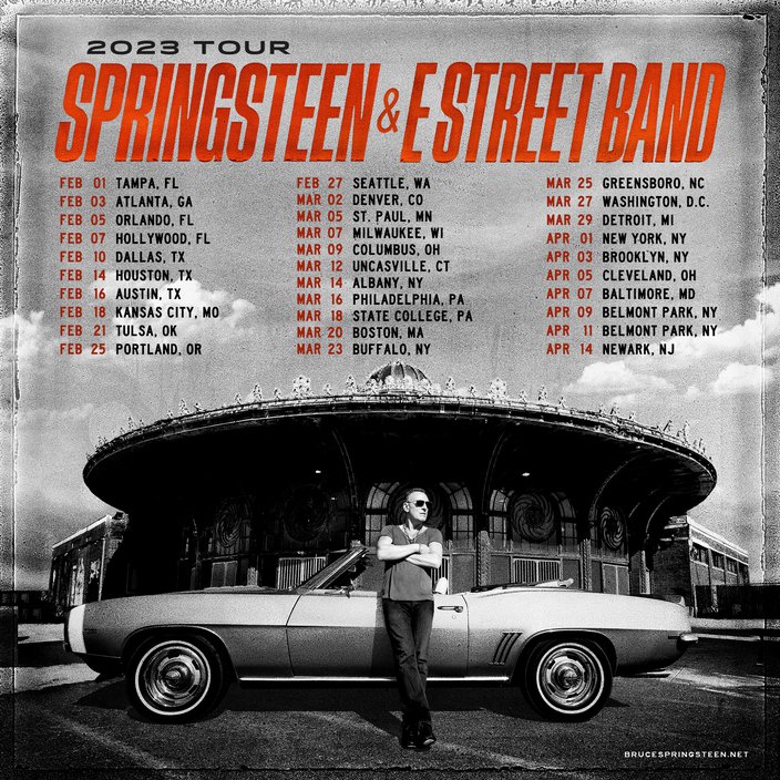 2023 Bruce Springsteen tour dates United States