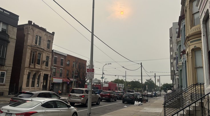 Wildfire smoke Philly