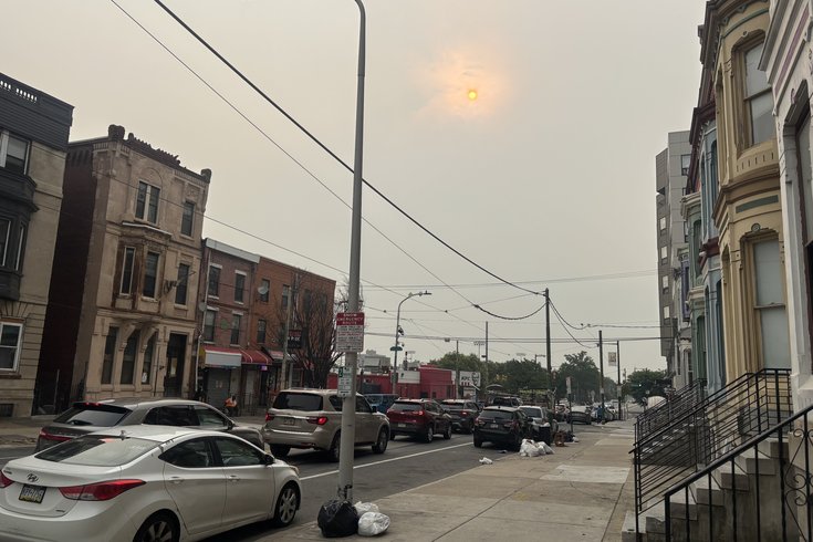 Wildfire smoke Philly