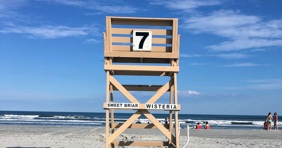 Life Guard Stand Sunrise Belmar Beach Jersey Shore NJ 