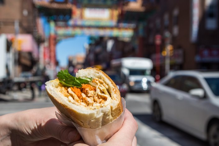 Stock_Carroll - Banh mi street food in Chinatown