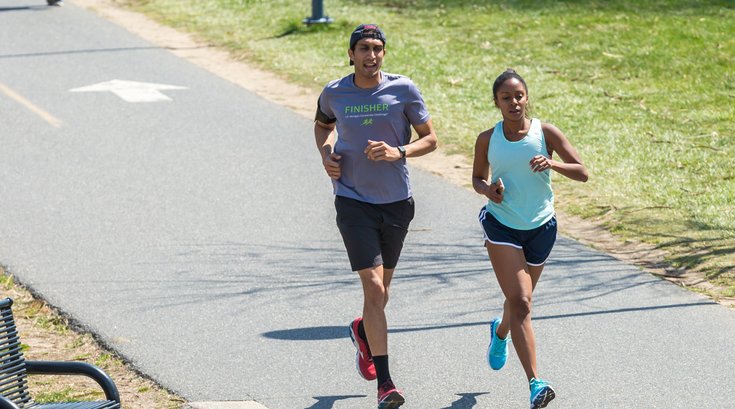 Stock_Carroll - Running on the Schuylkill River Trail in Philadelphia