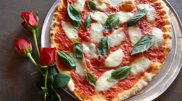 SliCE's heart-shaped pizza