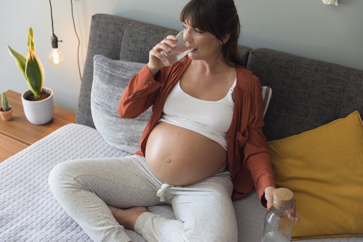 Pregnant woman water