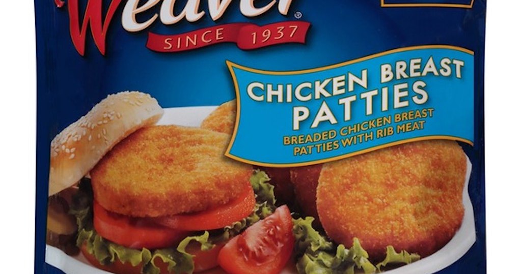 Recall Mechanical tidbits found in Weaver's readytoeat chicken