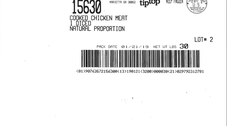 tip top poultry recall 