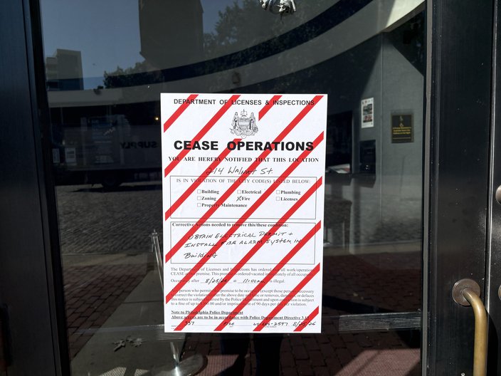 Cease operations notice