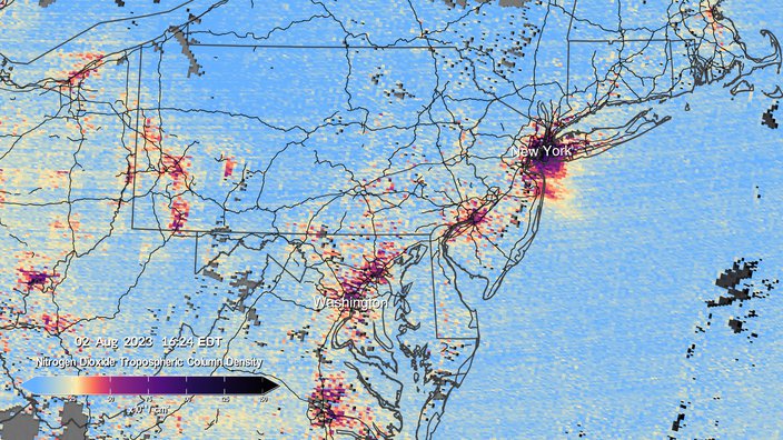 NASA air quality map