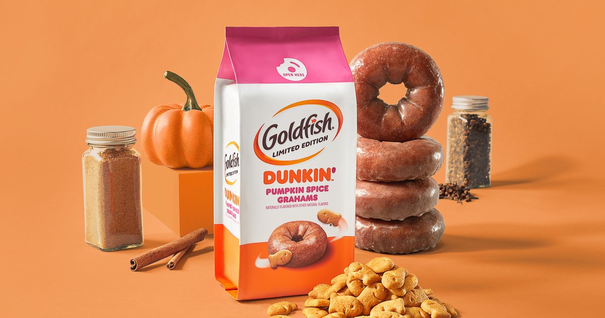 Dunkin' collaborates with Pepperidge Farm on pumpkin spice Goldfish