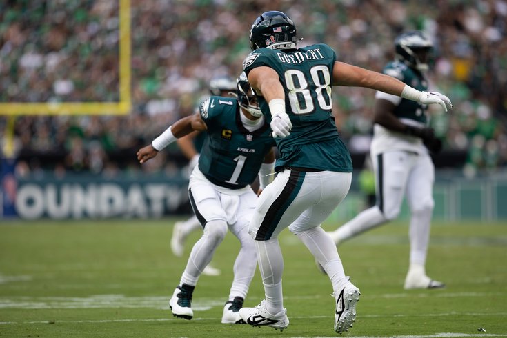 Eagles v Commanders - Claggett Jalen Hurts Dallas Goedert